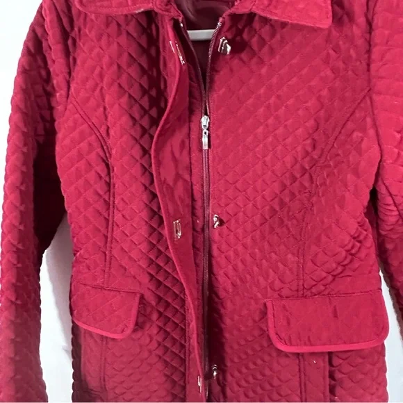 Mackintosh New England Quilted Collared Jacket Cranberry Women’s Size Small - Picture 4 of 14